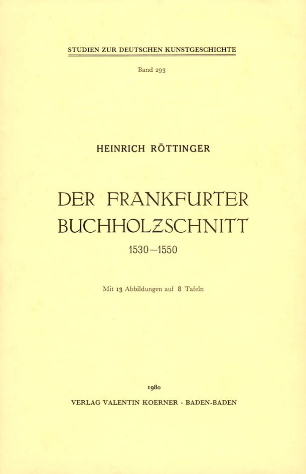 Studien zur deutschen Kunstgeschichte 293